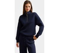 Forever New Forever New Blue Lya Lounge Satin Trim Jumper