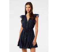 Forever New Forever New Blue Maxine Flutter Sleeves Mini Dress Blue 42