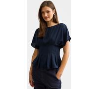Forever New Forever New Blue Wren Pleated Detail Top