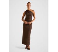 Forever New Forever New Brown Audrina One Shoulder Heatseal Maxi Dress Brown L