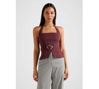 Forever New Forever New Brown Ellisa Belted Hardware Top