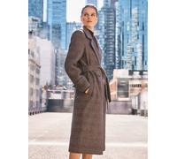 Forever New Forever New Brown Luccia Belted Checked Coat