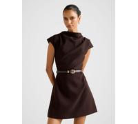 Forever New Forever New Brown Natalie Petite 2-In-1 Mini Dress Brown EU 38 (UK 10)