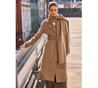 Forever New Forever New Brown Saige Felled Scarf Coat