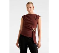Forever New Forever New Brown Serena Hardware Detail Top