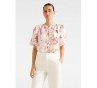 Forever New Forever New Cream Becca Scalloped Blouse Contains Linen