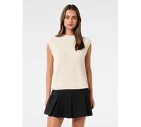 Forever New Forever New Cream Emily Zip Detail Knitted Tank Top