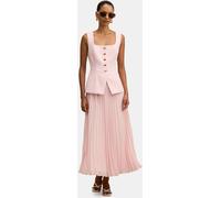 Forever New Forever New Halsey Petite Gilet plissée Robe longue Rose 34
