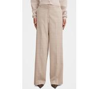 Forever New Forever New Natural Lottie Check Wide Leg Trousers