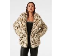 Forever New Forever New Natural Suzie Animal Faux Fur Coat