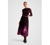 Forever New Forever New Purple Adelina 2 in 1 Pleated Midi Dress Purple 12