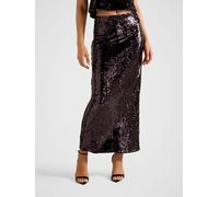 Forever New Forever New Purple Nora Sequin Midi Skirt Purple EU 40 (UK 12)