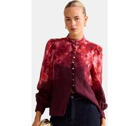 Forever New Forever New Red Emilia Printed Blouse Contains Linen