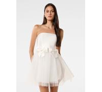 Forever New Forever New White Camelia Strapless Tulle Skirt Mini Dress White 16