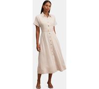 Forever New Forever New White Emma Striped Shirt Midi Dress White 42