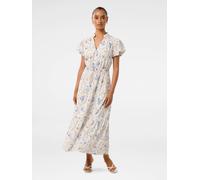 Forever New Forever New White Jacqueline Petite Puff Sleeves Tiered Midi Dress White 12