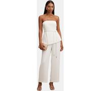Forever New Forever New White Kehlani Strapless Top and Trouser Set