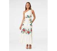 Forever New Forever New White Ollie One Shoulder Maxi Dress With A Touch Of Linen White EU 34 (UK 6)
