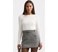 Forever New Forever New White Sabina 2-In-1 Knitted Mini Dress White EU 40 (UK 12)