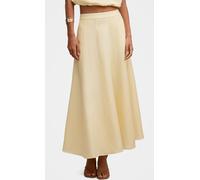 Forever New Forever New Yellow Georgina Godet Contains Linen Skirt Yellow EU 42 (UK 14)