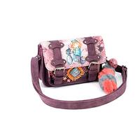 Forever Ninette Bicycle-Sac à Bandoulière Satchel, Bordeaux