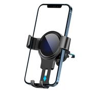 Forever Recycling Support voiture gravité pour grille d'aération - Écologique, pince automatique, rotation à 360°, universel pour smartphones, noir