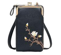 Forever Savour Women Sling Cross, 2025 New Embroidery Crossbody Bags for Women Travel Portable, Stylish, and Easy to Match (Black)