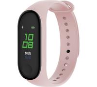 Forever SB-50 Fitband - Bracelet de fitness connecté Traceur d'activité & de fréquence cardiaque Discret et léger, longue durée de vie de la batterie Rose