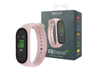 Forever Smart Band Fitband - Tracker de Fitness avec Tracker d'activité, cardiofréquencemètre, Pression artérielle et Compteur de Calories - Podomètre léger - Longue durée de Vie de la Batterie
