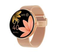 Montre Connectée Femme Élégante Suivi Santé Appel Bluetooth Forever Rose Champagne