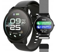 Montre Connectée et Intelligente 5.0 IP68 avec 2 Bracelets Inclus Forevive Noir
