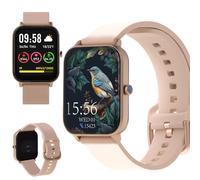 FOREVER Smartwatch, Smart Watch 1.7" 240x280px Fitness Tracker Montres pour Android iOS, IP68 étanche Cardiofréquencemètre Podomètre Or Rose