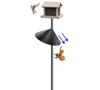 Forever song Déflecteur d'écureuil de 45,7 cm pour mangeoires à oiseaux - Protection extra large pour écureuils (épreuve, cône, différent, cloison), durable et universelle, protection pour mât de