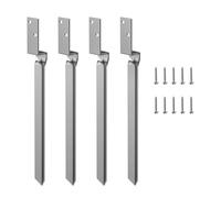 Forever Speed 4Pcs Ancrages au Sol pour Balançoire,50.5 * 4CM Kit Ancrage Balancoire,Galvanisé à Chaud Piquet Cloture Bois Ancre pour Balançoires Tours de Jeu