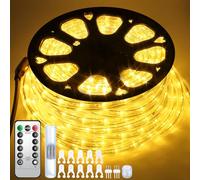 Forever Speed 50M LED Tube Lumineux Blanc Chaud Avec Télécommande 6 Modes d'éclairage Minuterie, 1800 LED IP65, Tuyau Lumineux pour Noël, Jardins