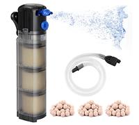 Forever Speed Filtre Intérieur Aquarium Réglable 3 en 1 Pompe Aquarium pour 100-300l Aquarium d'eau Douce ou d'eau Salée 1500L/H 25W