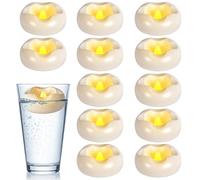 Forever Speed Lot de 12 Bougies Flottantes LED Blanche 5.8CM*2.5CM Étanches Sans Flamme Bougie Flottante à Piles pour Piscine, Baignoire, Centres de Table