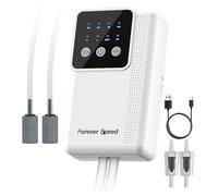 Forever Speed Pompe à air Rechargeable à LED pour Aquarium, Pompe à air réglable pour Aquarium avec 2 Sorties pour la pêche en extérieur, Batterie 2200 mAh, 3 W