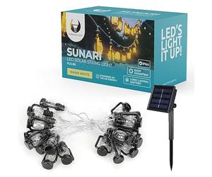 Forever SUNARI FLS-86 Guirlande lumineuse solaire à 30 LED, 600 mAh Li-Ion, 6,5 m, étanche, guirlande lumineuse solaire pour décoration de Noël, Halloween