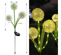 FOREVER Sunari FLS-95 Lampe solaire LED pour extérieur et jardin - Ail décoratif - 3000 K - 600 mAh Li-ion - Étanche IP44 - Pour extérieur, arrière-cours, jardins, pelouse