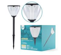 FOREVER Sunari FLS-98 Lampe solaire LED moderne pour extérieur avec capteur crépusculaire et piquet 2200 mAh avec PIR, RTV100527