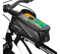 FOREVER Support Telephone Velo Etanche - Sacoche Velo Cadre de Guidon pour Smartphone - Écran Tactile en Pare-Soleil - Côtés Renforcés - Porte Téléphone Vélo pour Navigation et Accessoires de Vélo