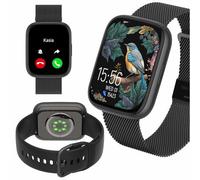 Forever SW-330 ForeVigo 4 smartwatch pour Femmes, Compatible Android et iOS, AMOLED 1.95", Bluetooth, IP68, Compteur de Calories, Podomètre, Modes Sport, Chargement par Induction, Noir