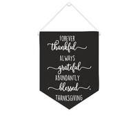 Forever Thankful Always Grateful Abundantly Blessed, bannière de Thanksgiving sur toile de 25,4 x 30,5 cm à suspendre au mur pour décoration murale pour chambre à coucher, chambre d'enfant, décoration