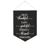 Forever Thankful Always Grateful Abundantly Blessed, bannière en toile de Thanksgiving 30,5 x 40,6 cm à suspendre au mur pour décoration murale pour chambre à coucher, chambre d'enfant, décoration