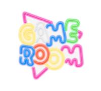 Forever Veilleuse néon Plexi LED Game Room - Panneau lumineux LED multicolore - Pour le joueur - Un décor de chambre pour le mur.