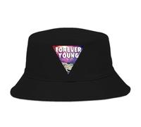 Forever Young Cosmic Logo Bob recyclé respirant Imprimé Noir, Noir , taille unique