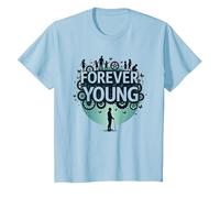 Forever Young : Don't Let The Old Man in Vintage Graphic T-Shirt, Enfant, Bleu Céleste, 8 Ans