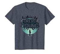 Forever Young : Don't Let The Old Man in Vintage Graphic T-Shirt, Enfant, Bleu Chiné, 6 Ans