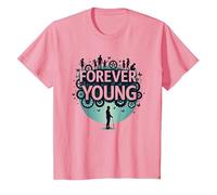 Forever Young : Don't Let The Old Man in Vintage Graphic T-Shirt, Enfant, Rose, 4 Ans